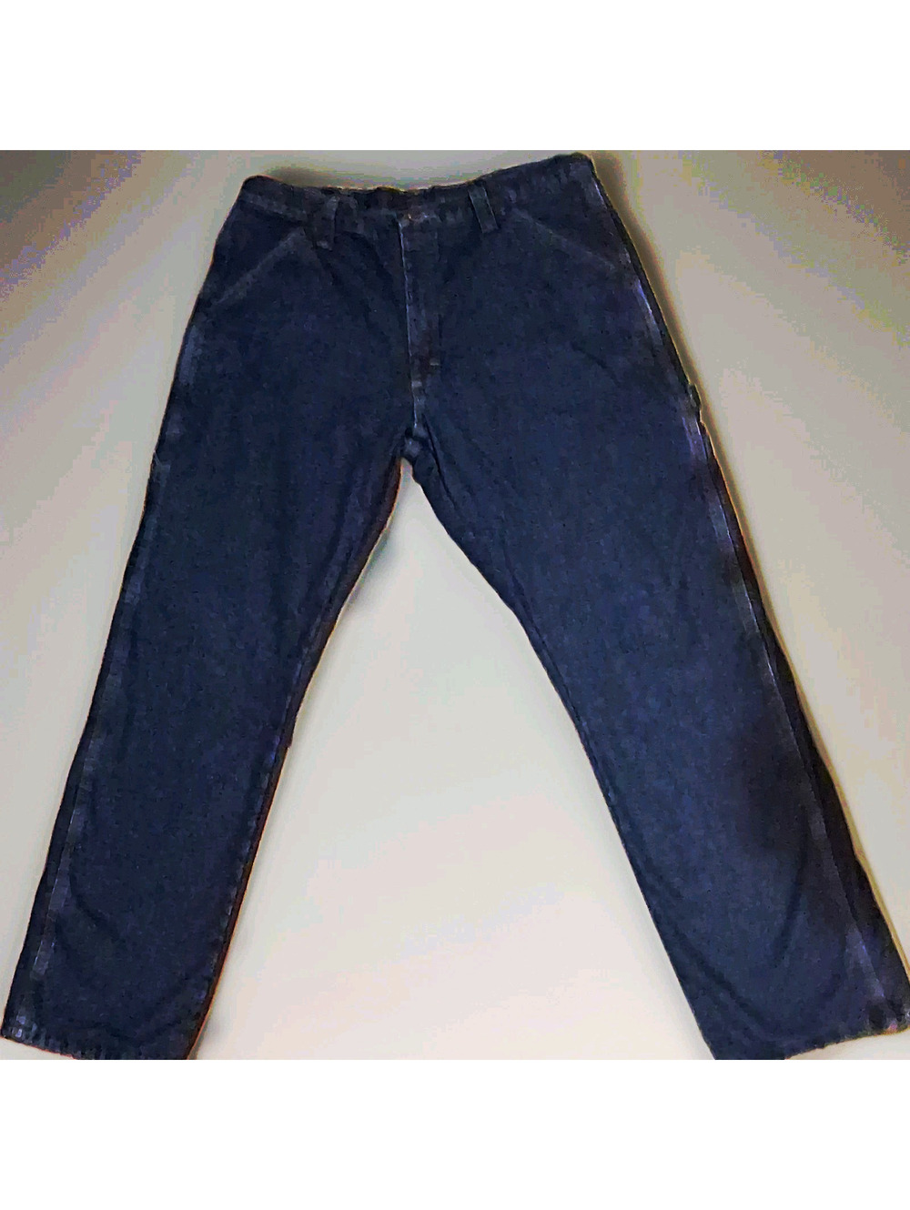Wrangler Riggs Mens Blue Denim Carpenter Jeans Medium Wash Relaxed Fit Pockets